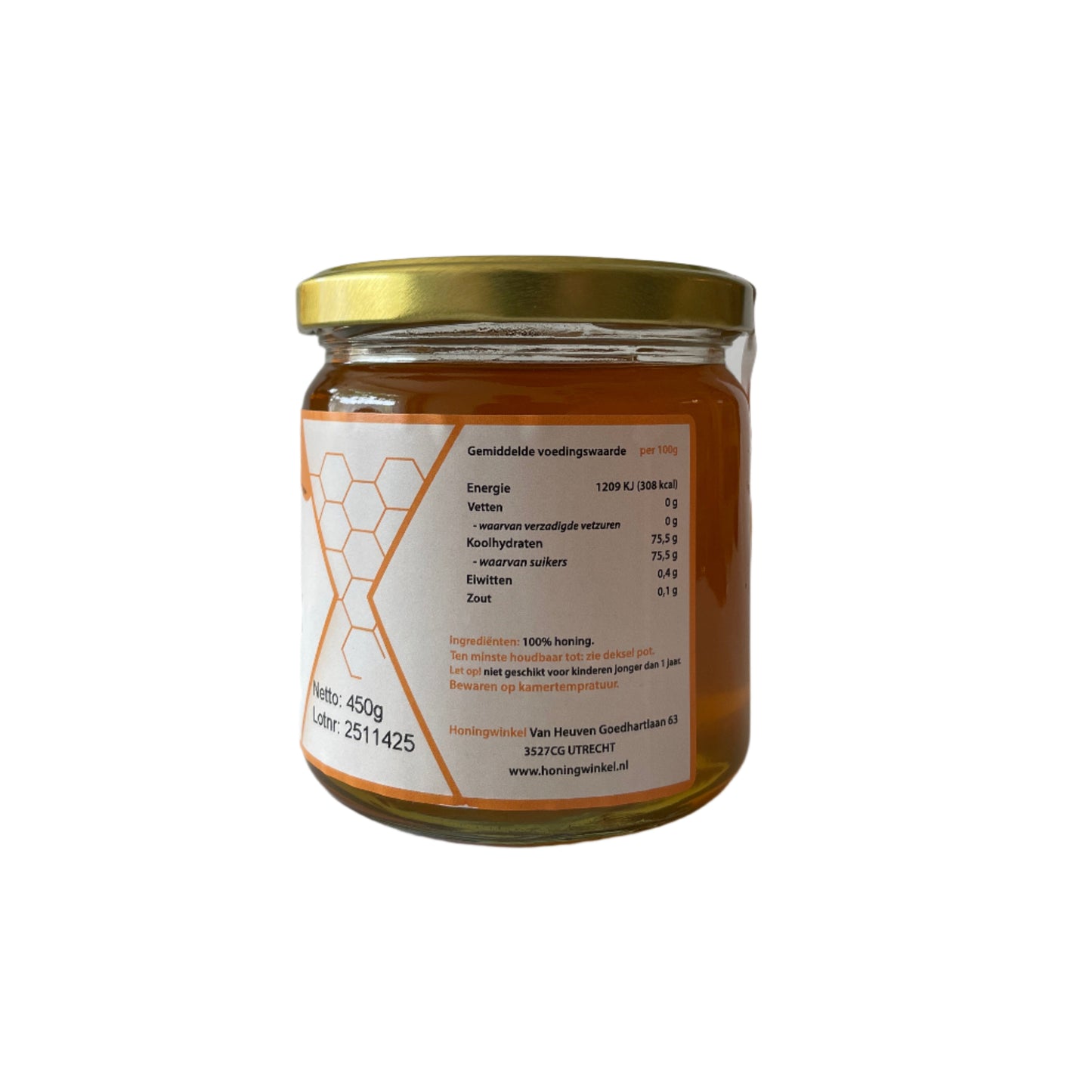 Citroenbloesemhoning 450g Spanje Honingwinkel