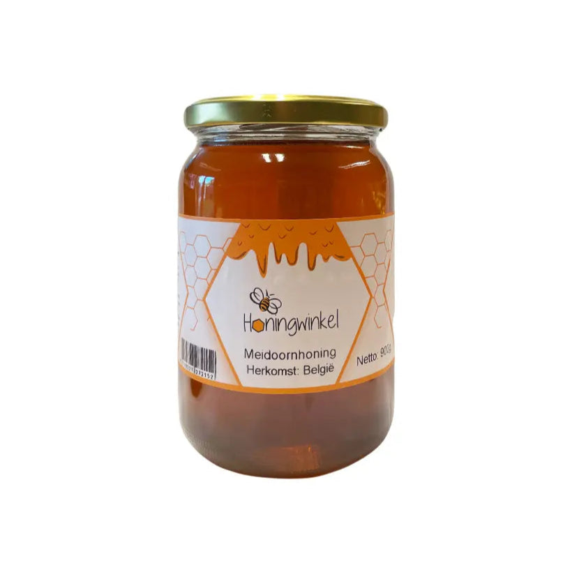 Meidoornhoning 900g België Honingwinkel (vloeibaar)