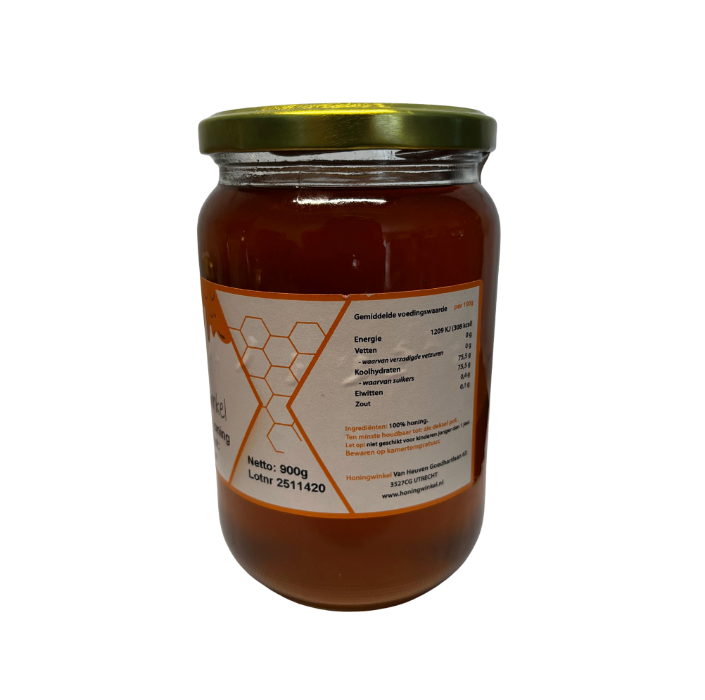 Roze tijmhoning 900g Spanje Honingwinkel (vloeibaar)