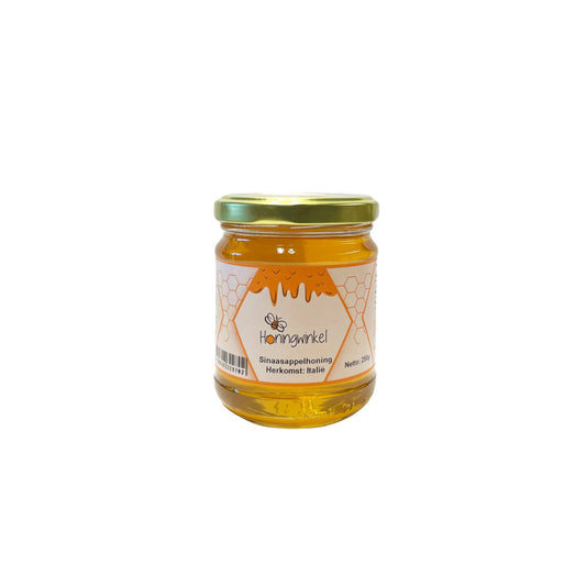 Sinaasappelhoning 250g Italië Honingwinkel (vloeibaar)