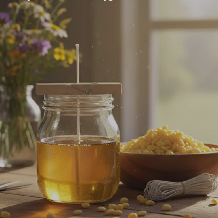 DIY Bijenwaskaarsen Maken - Alleen 500g Pure Bijenwas & Lont