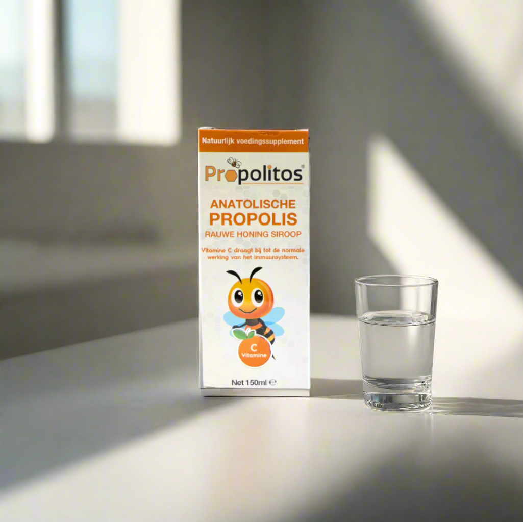 Propolis en rauwe honing siroop 150 ml Propolitos (TGT September 2025)
