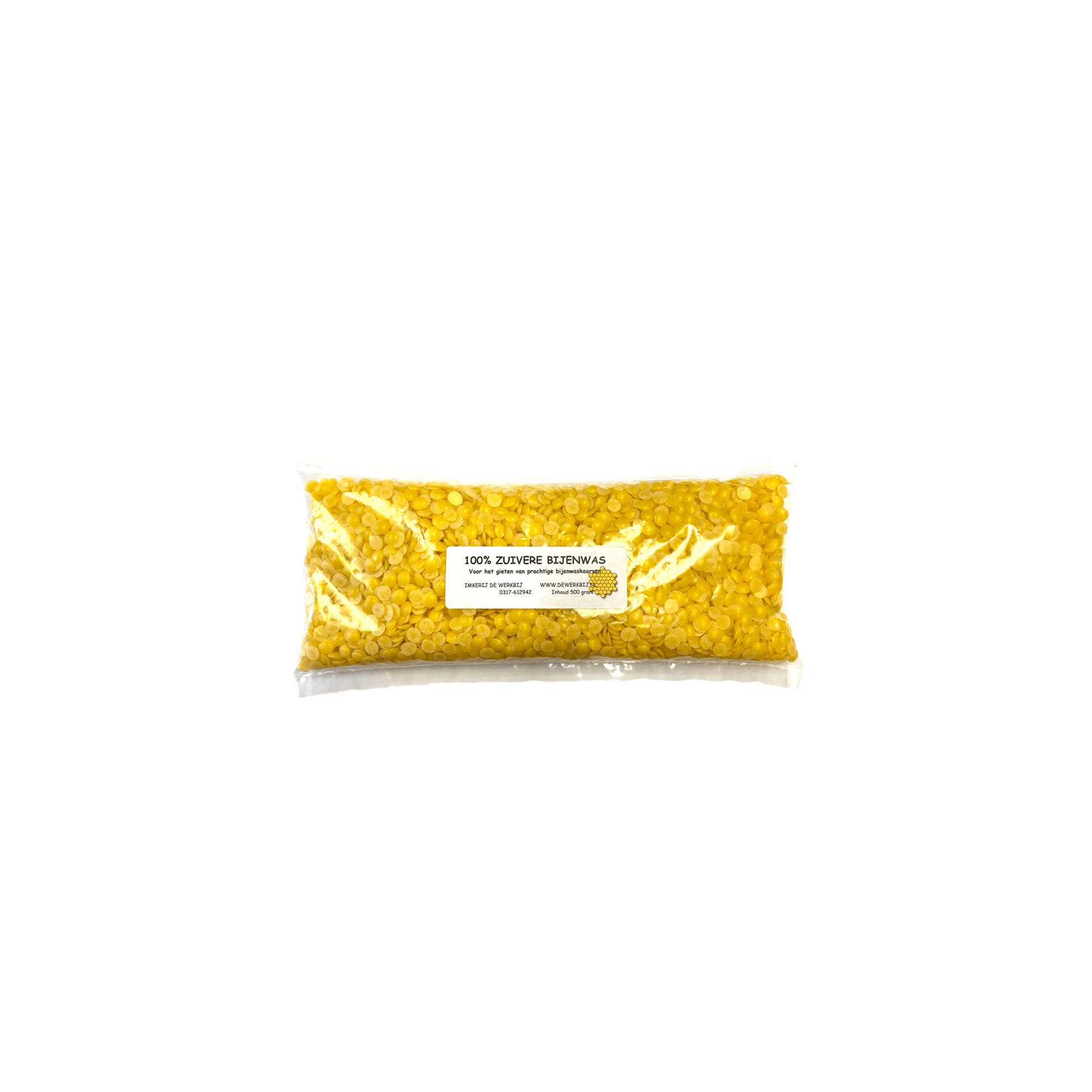 100% zuivere bijenwas 500g Imkerij de Werkbij - Honingwinkel