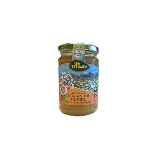 Biologische korianderhoning Bulgarije 350g de Traay (crème) - Honingwinkel