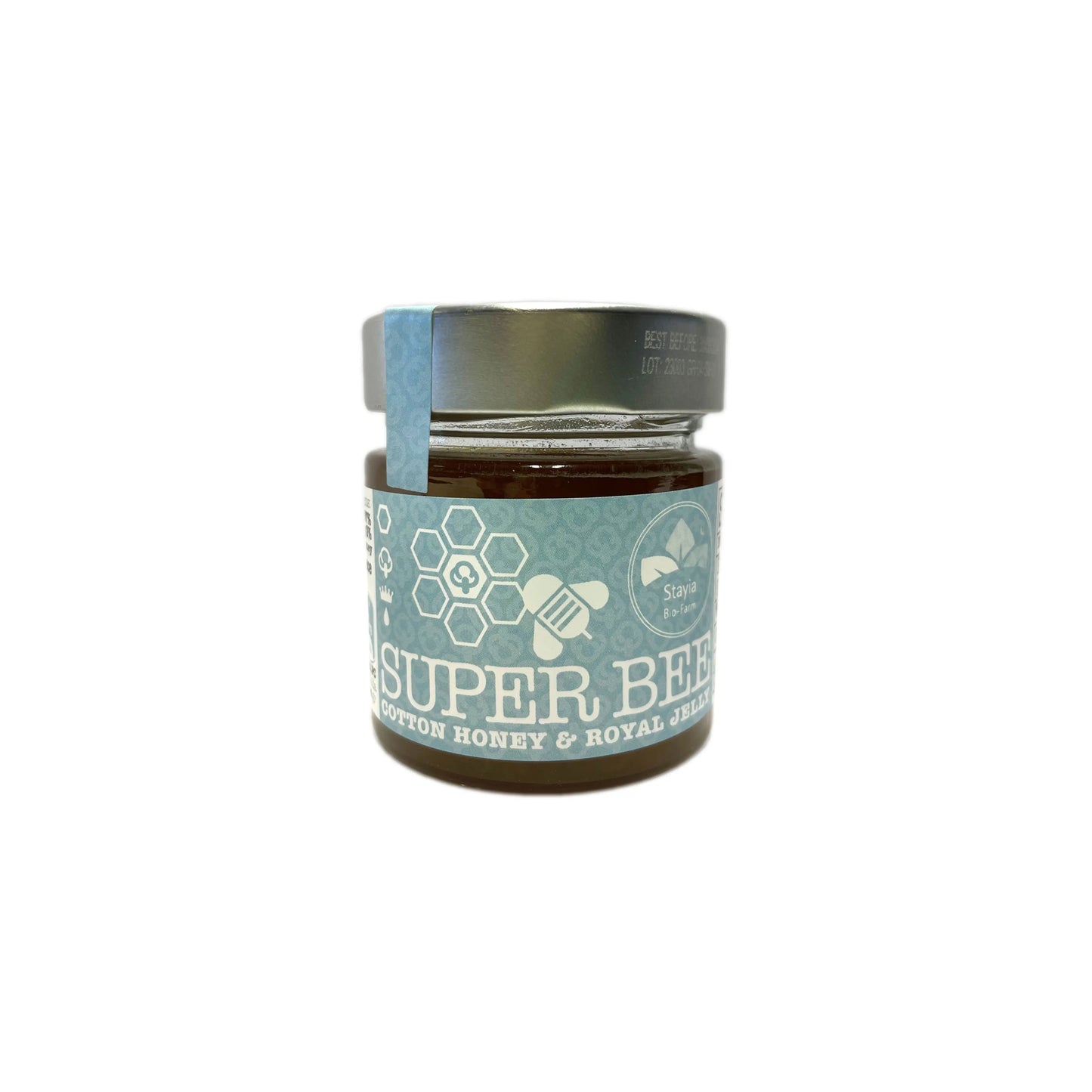 Katoenhoning en koninginnebrij Griekenland 260g Super bee - Honingwinkel