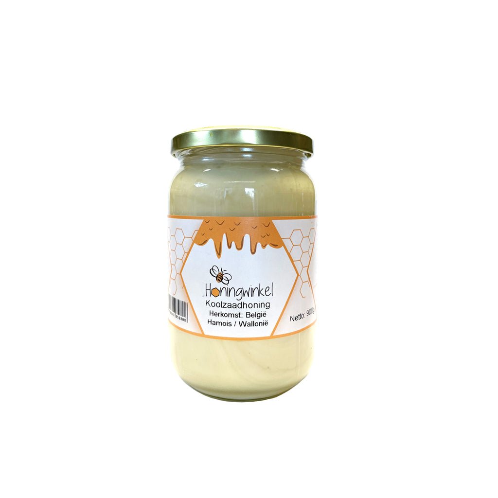 Koolzaadhoning 900g België Honingwinkel (crème) - Honingwinkel