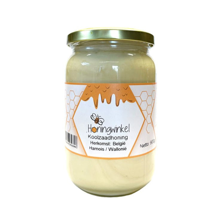 Koolzaadhoning 900g België Honingwinkel (crème) - Honingwinkel