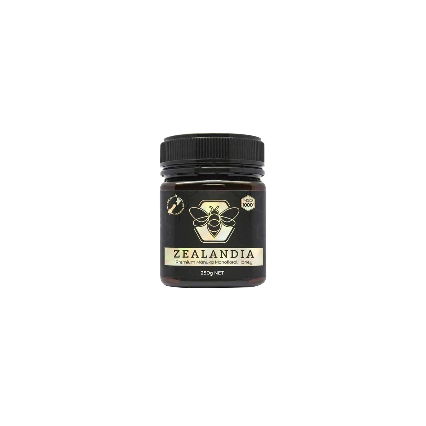 Manukahoning MGO 1000+ Nieuw-Zeeland 250g Zealandia - Honingwinkel