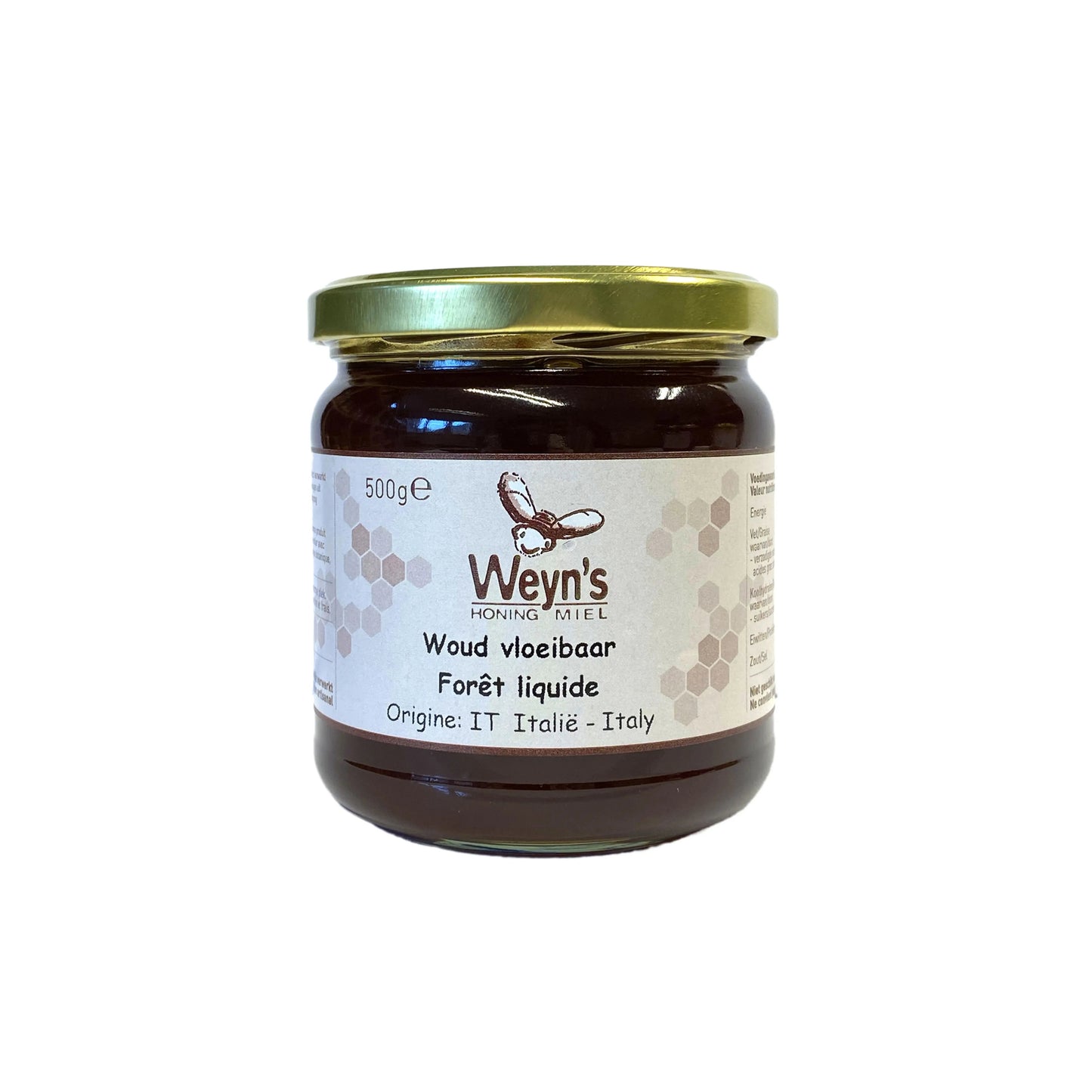 Woudhoning Italië 500g Weyn's (vloeibaar) - Honingwinkel