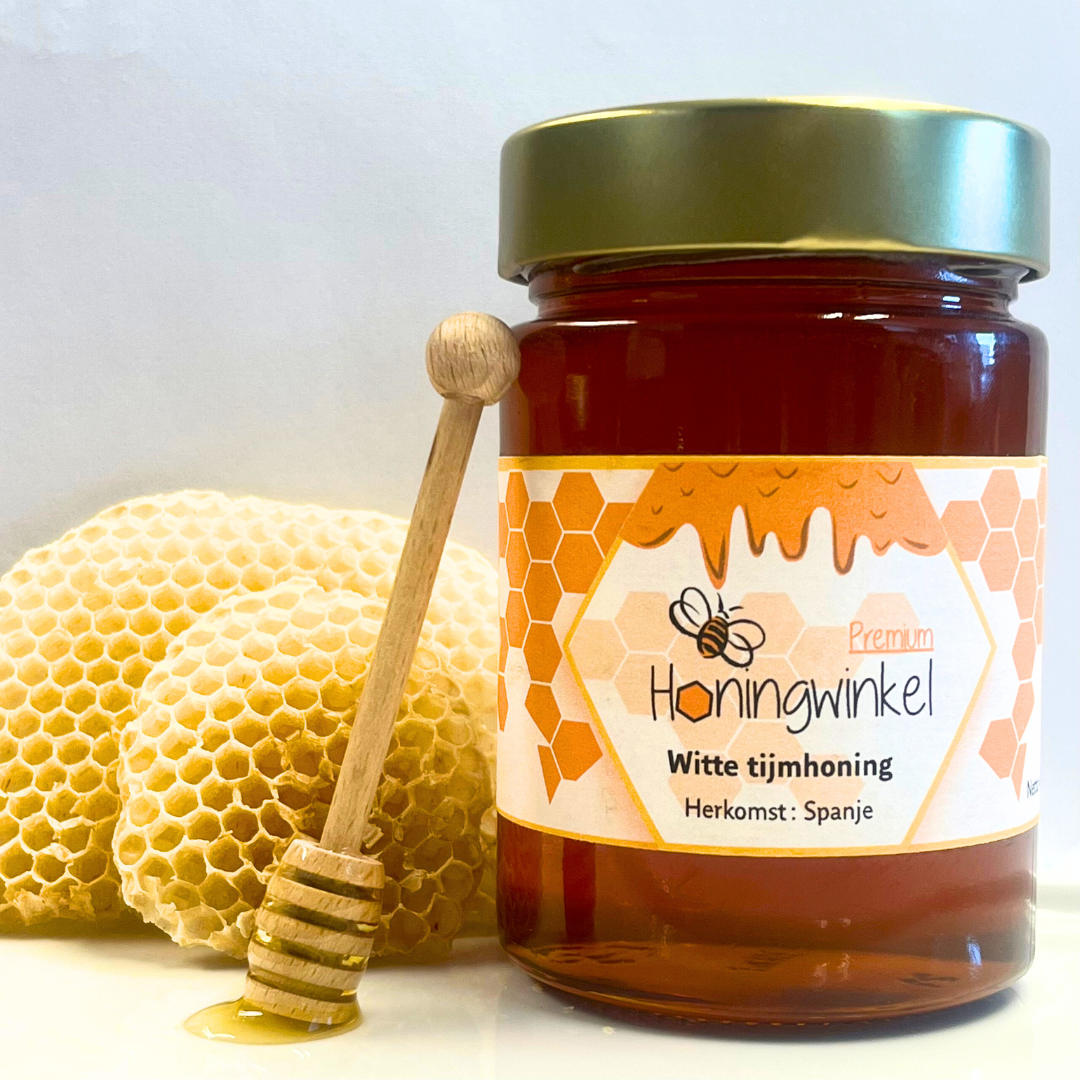 Premium Vloeibare witte tijmhoning Spanje  450g Honingwinkel