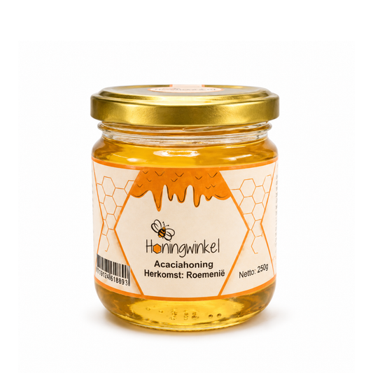 Acaciahoning 250g Roemenië Honingwinkel (vloeibaar)