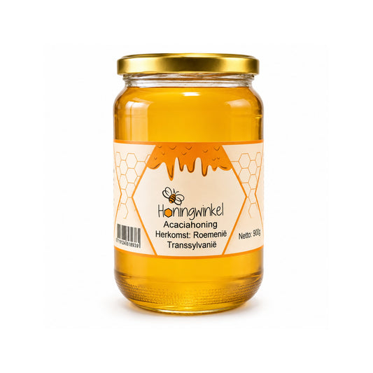 Acaciahoning 900g Roemenië Honingwinkel (vloeibaar)