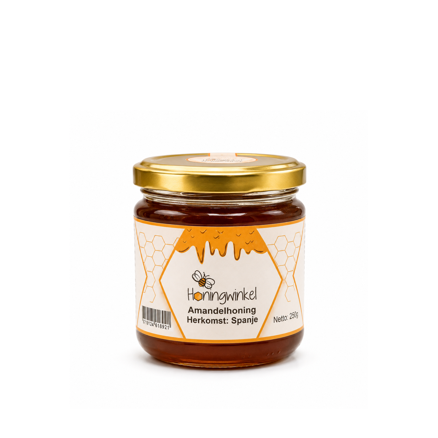 Amandelhoning 250g Spanje Honingwinkel (vloeibaar)