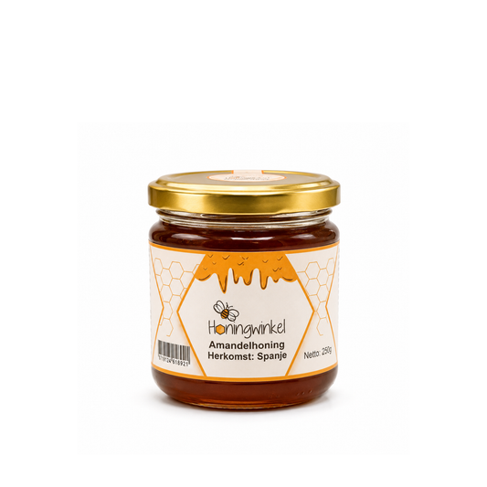 Amandelhoning 250g Spanje Honingwinkel (vloeibaar)