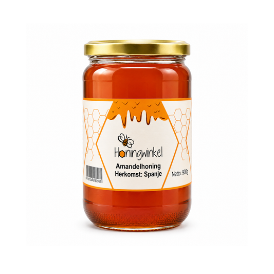 Amandelhoning Spanje 900g Honingwinkel (vloeibaar)
