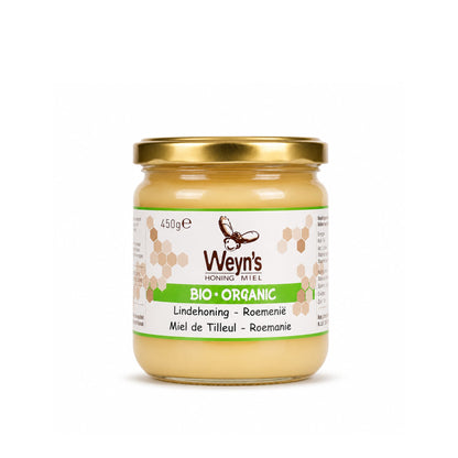 Biologische lindehoning 450g Roemenië Weyn's