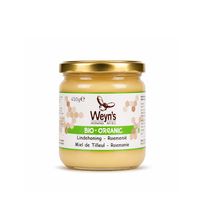 Biologische lindehoning 450g Roemenië Weyn's