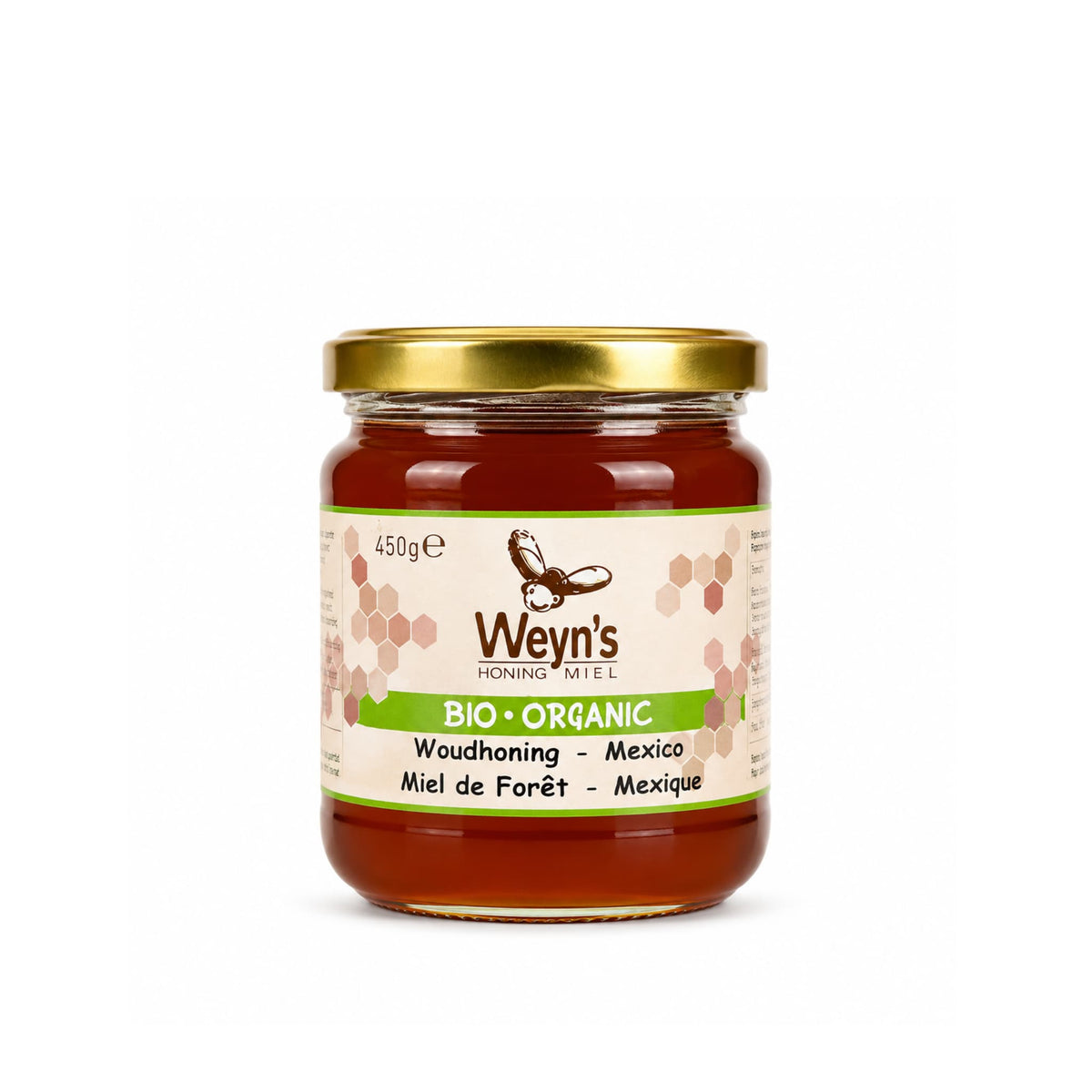 Biologische Woudhoning 450g Mexico Weyn's (vloeibaar)