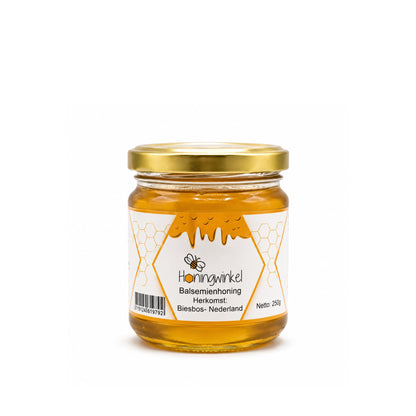 Balsemienhoning 250g Nederland Honingwinkel (vloeibaar)