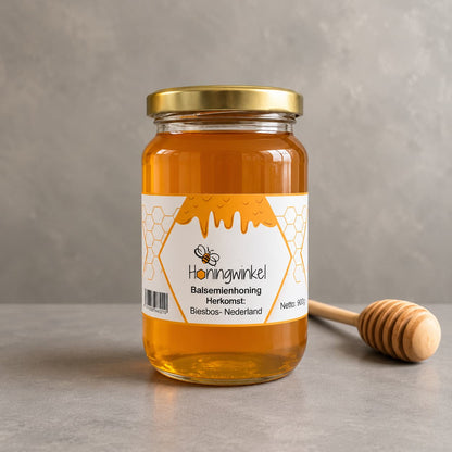 Balsemienhoning 900g Nederland Honingwinkel (vloeibaar)