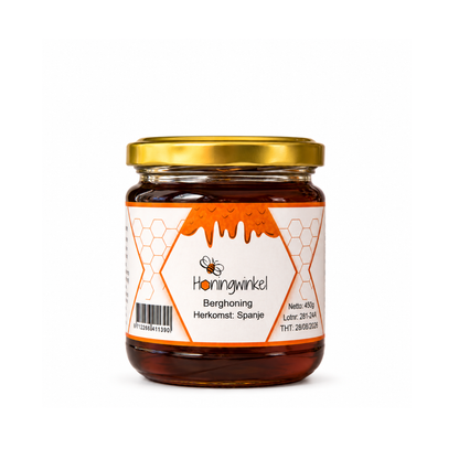 Berghoning 450g Spanje (vloeibaar) Honingwinkel.nl