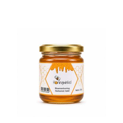 Bloemenhoning Italië 250g Honingwinkel (vloeibaar)