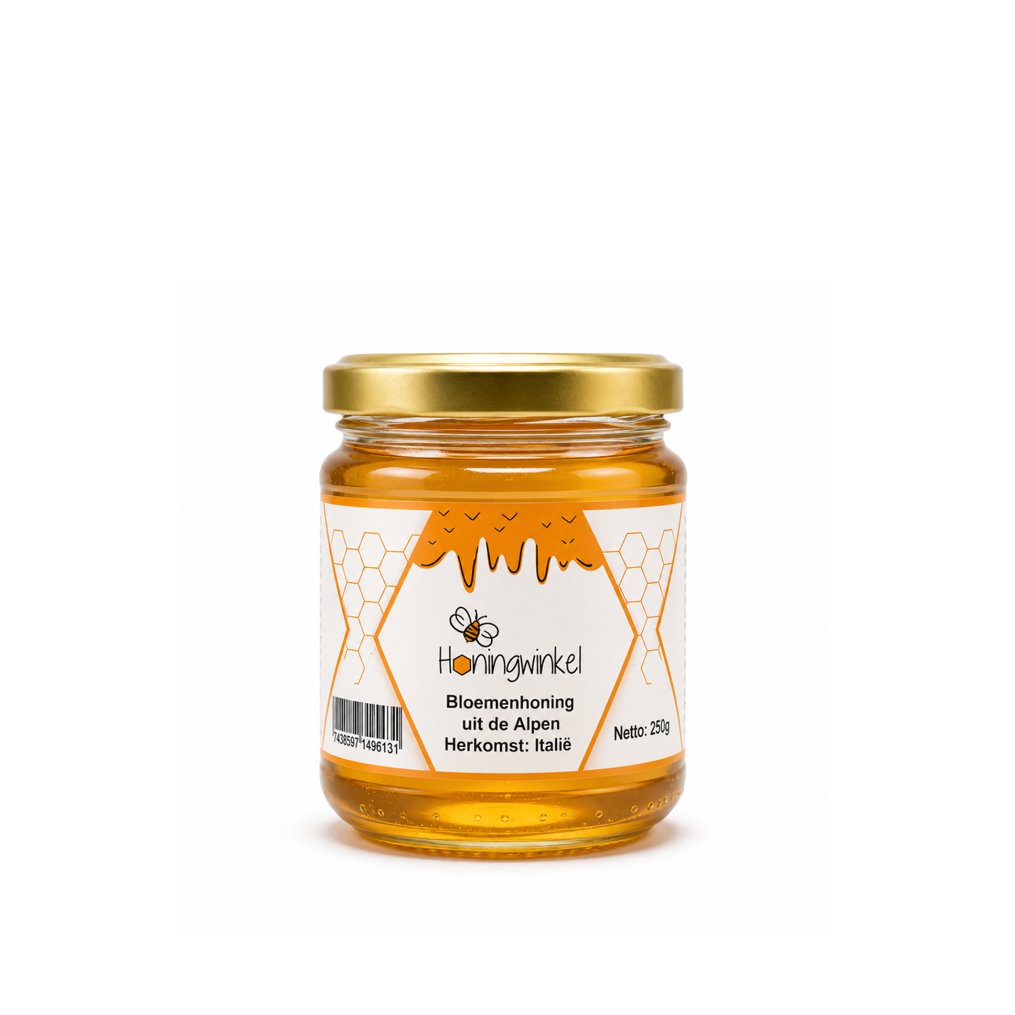 Bloemenhoning Alpen 250g, Italië Honingwinkel (vloeibaar)