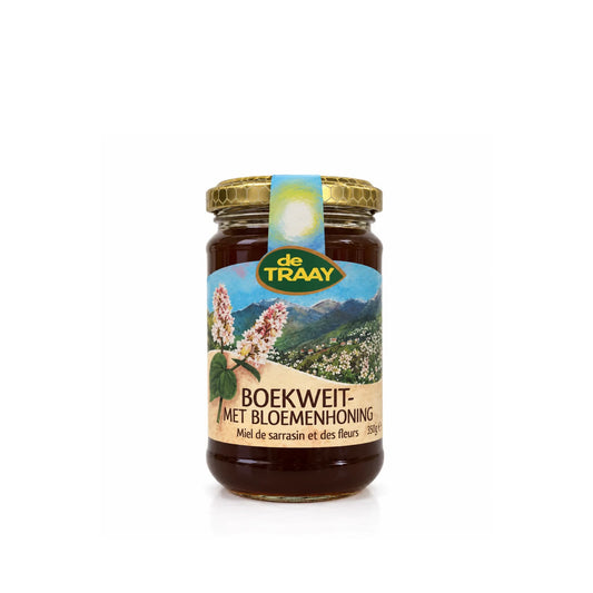 Buchweizenhonig mit Blüten 350g de Traay (flüssig)