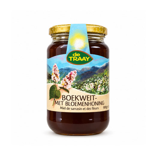 Boekweithoning met Bloemen 900g de Traay (vloeibaar)