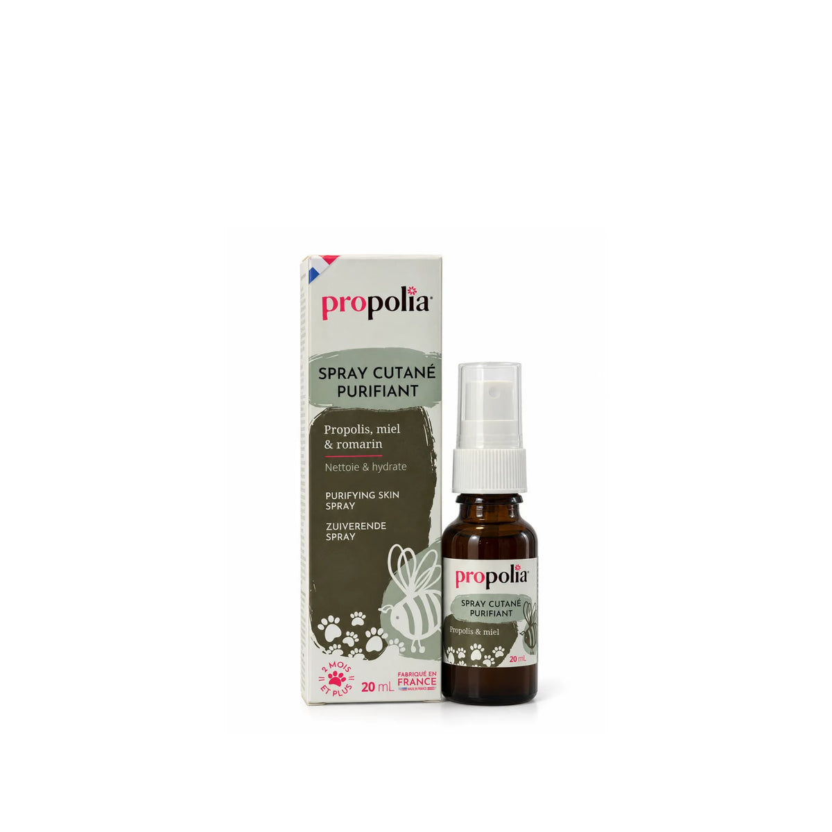 Purifying animal skin spray with propolis 20ml France Propolia