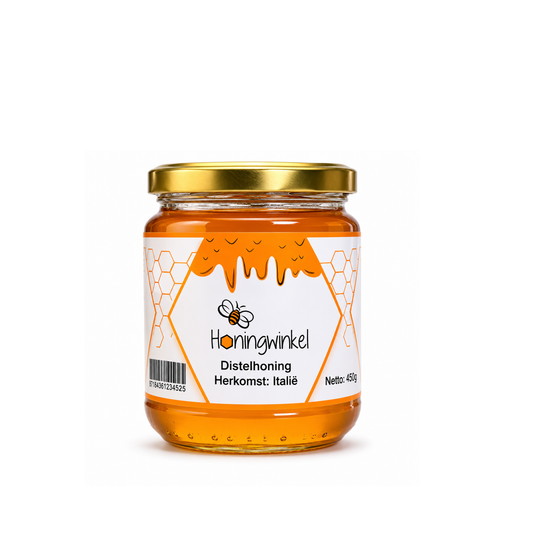 Distelhoning Italië 450g Honingwinkel (vloeibaar)