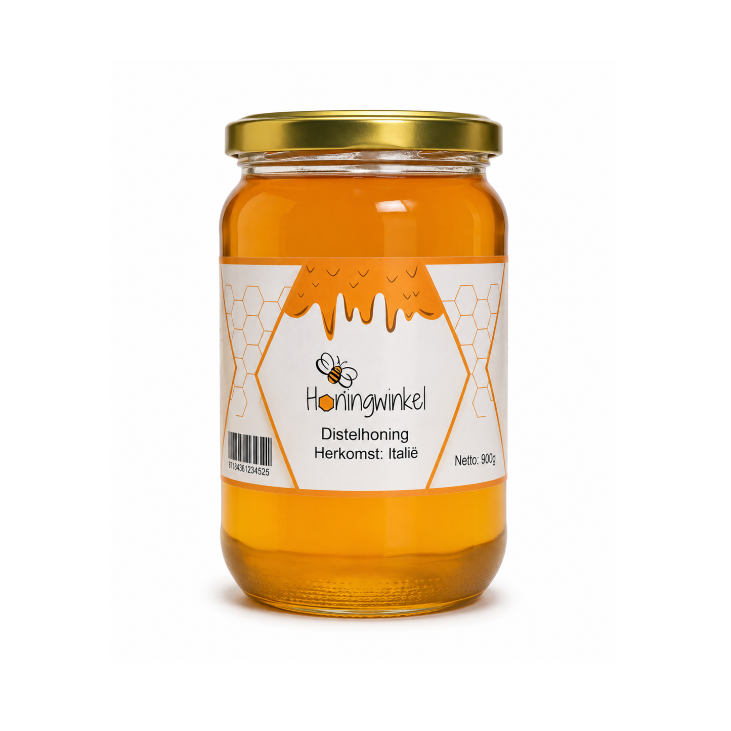 Distelhoning Italië 900g Honingwinkel (vloeibaar)