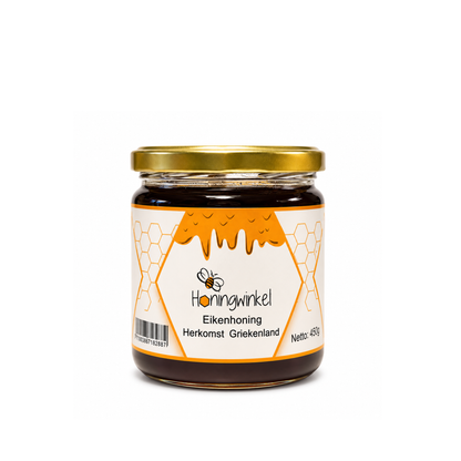 Eikenhoning 450g Griekenland Honingwinkel (vloeibaar)