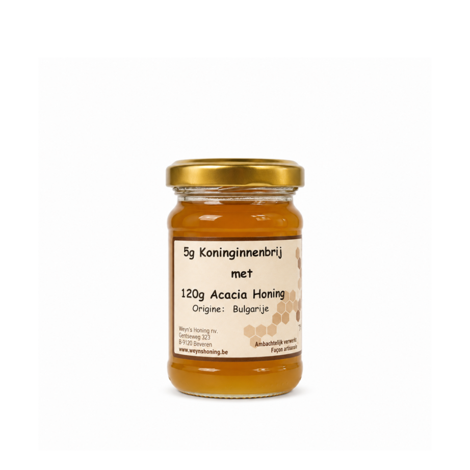 Honing met koninginnebrij (Royal Jelly) 125g Weyn's (vloeibaar)