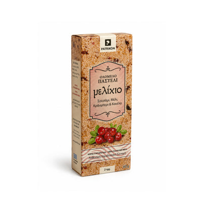 Honey Bar with Cranberry, Sesame, Cinnamon 60g Greece Patrikon