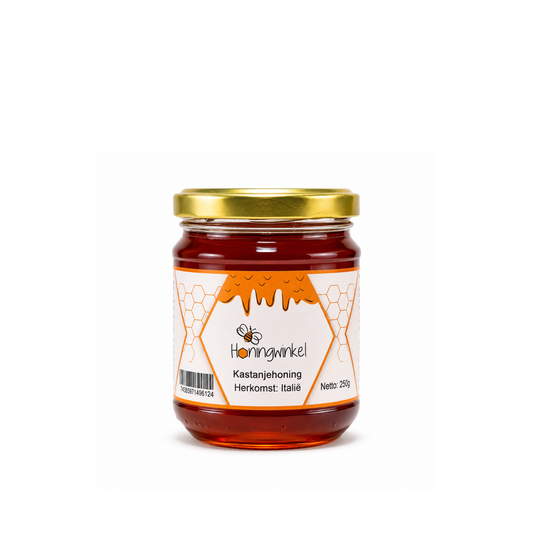 Kastanjehoning Italië 250g Honingwinkel (vloeibaar)