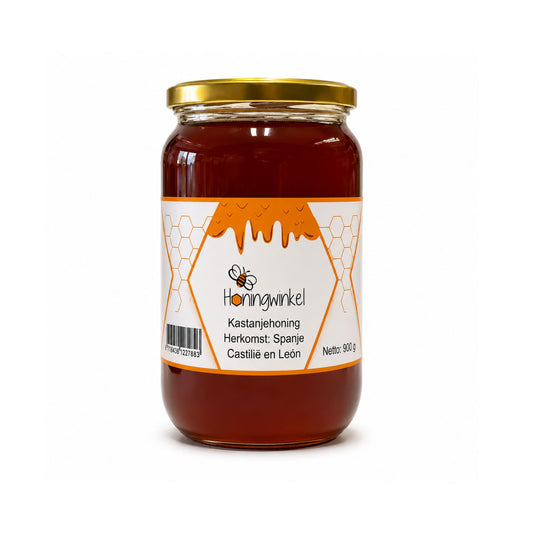 Kastanjehoning 900g Spanje Honingwinkel (vloeibaar)