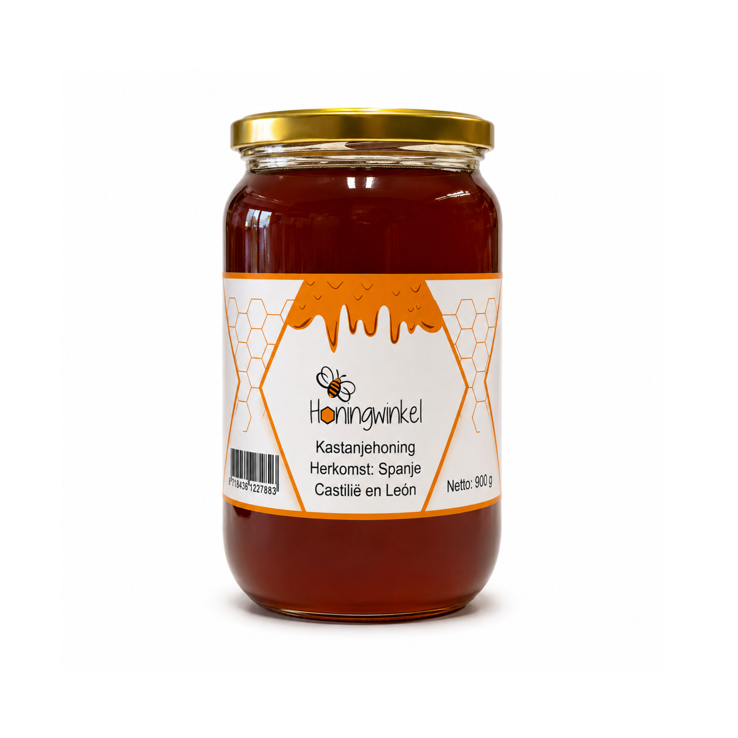 Kastanjehoning 900g Spanje Honingwinkel (vloeibaar)