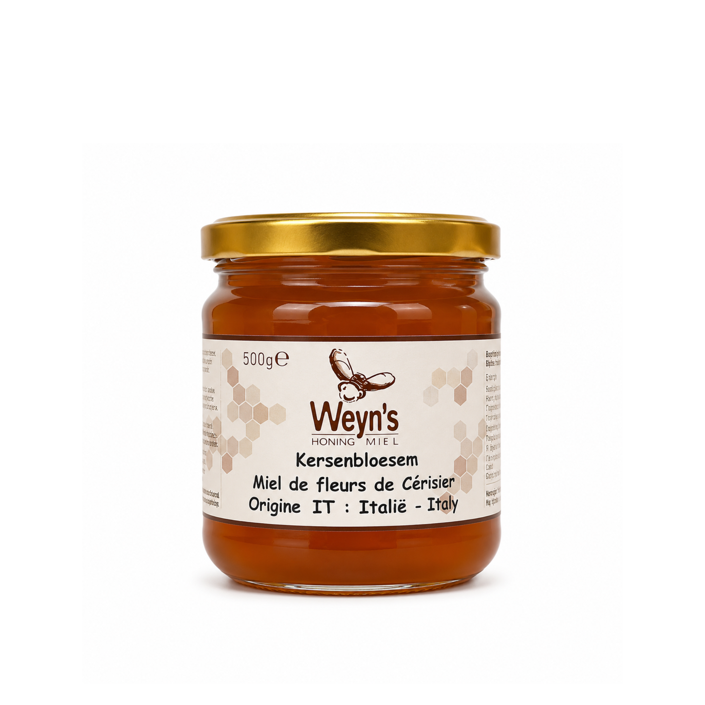 Kersenbloesemhoning Italië 500g Weyn's (crème)