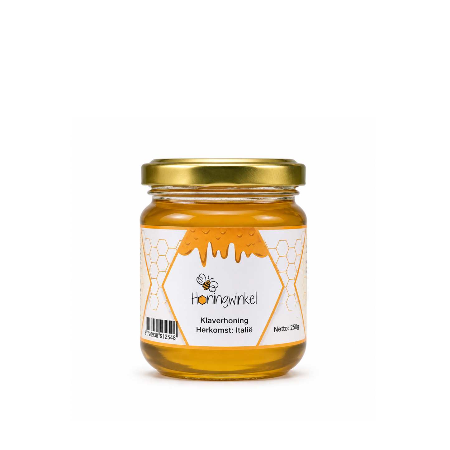Klaverhoning Italië 250g (vloeibaar) Honingwinkel