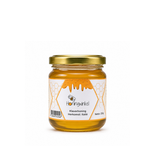 Klaverhoning Italië 250g (vloeibaar) Honingwinkel
