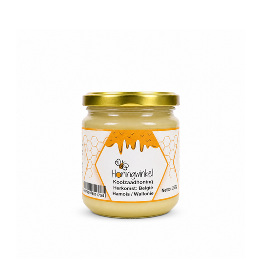Koolzaadhoning 250g België Honingwinkel (crème)