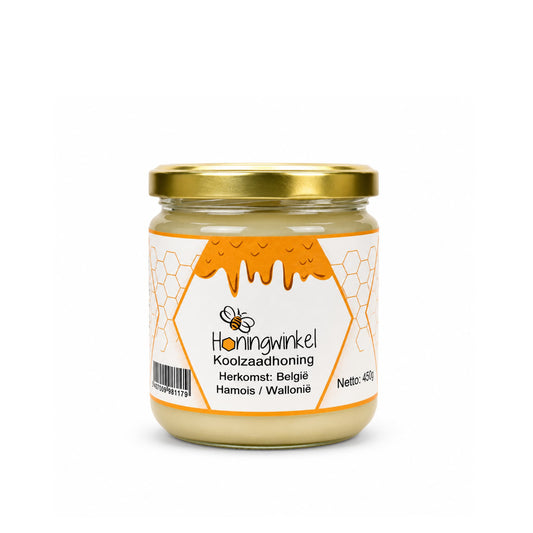 Rapeseed honey 450g Belgium Honey Shop (cream)