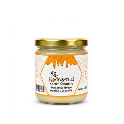 Koolzaadhoning 450g België Honingwinkel (crème)
