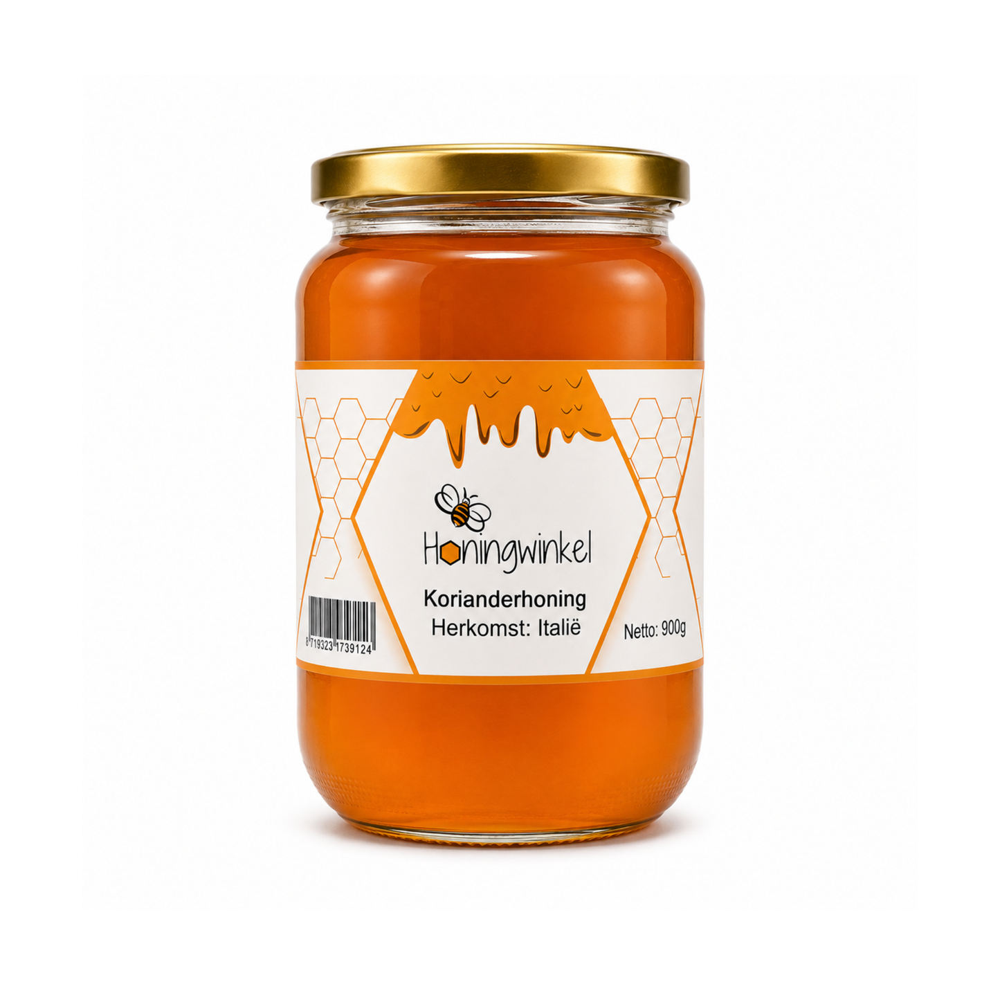 Korianderhoning 900g Italië Honingwinkel (vloeibaar)