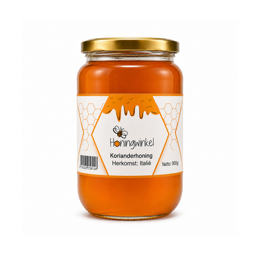 Korianderhoning 900g Italië Honingwinkel (vloeibaar)