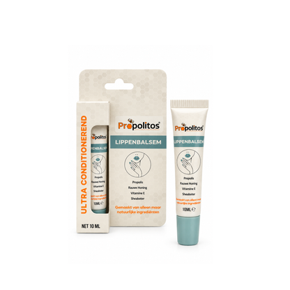 Lippenbalsem met propolis, rauwe honing, vitamine E en shea butter 10ml Propolitos (vloeibaar, ongekleurd)
