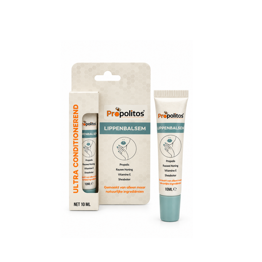 Lippenbalsem met propolis, rauwe honing, vitamine E en shea butter 10ml Propolitos (vloeibaar, ongekleurd)