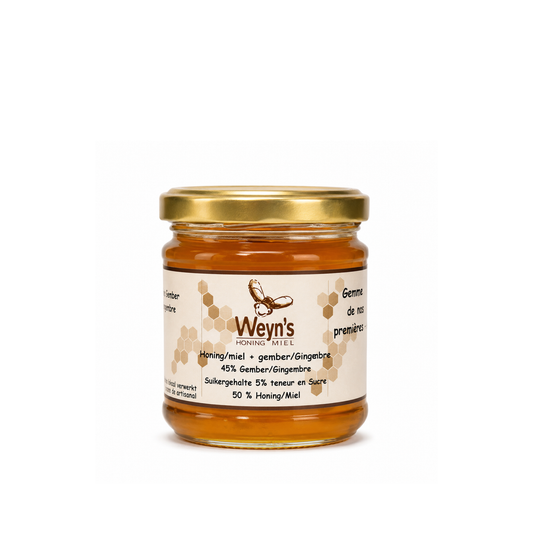Honing met Gember 250g België  Weyn's (vloeibaar)