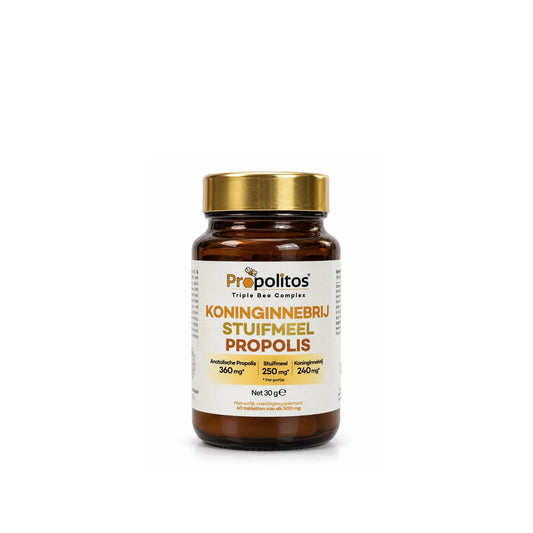 Propolis Koninginnebrij Stuifmeel 60 tabletten Propolitos